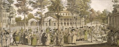 Ein Spektakel in den Ranelagh Gardens, mit der Rotunde im Hintergrund, Mitte des 18. Jahrhunderts von English School